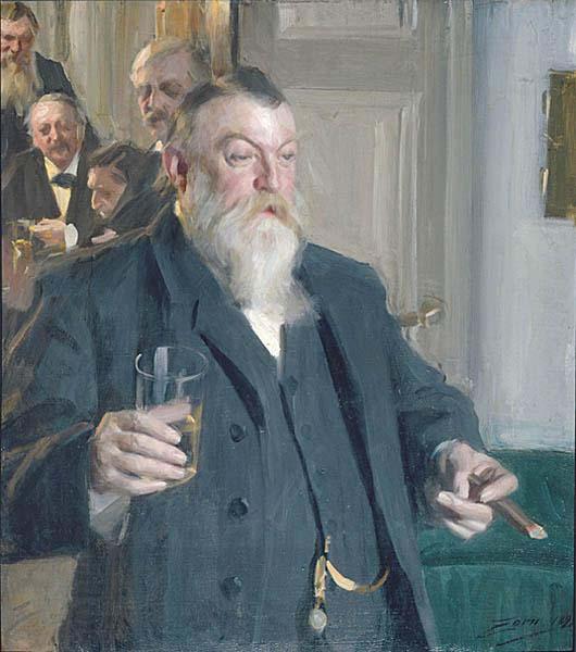 Anders Zorn A Toast in the Idun Society, oil painting picture